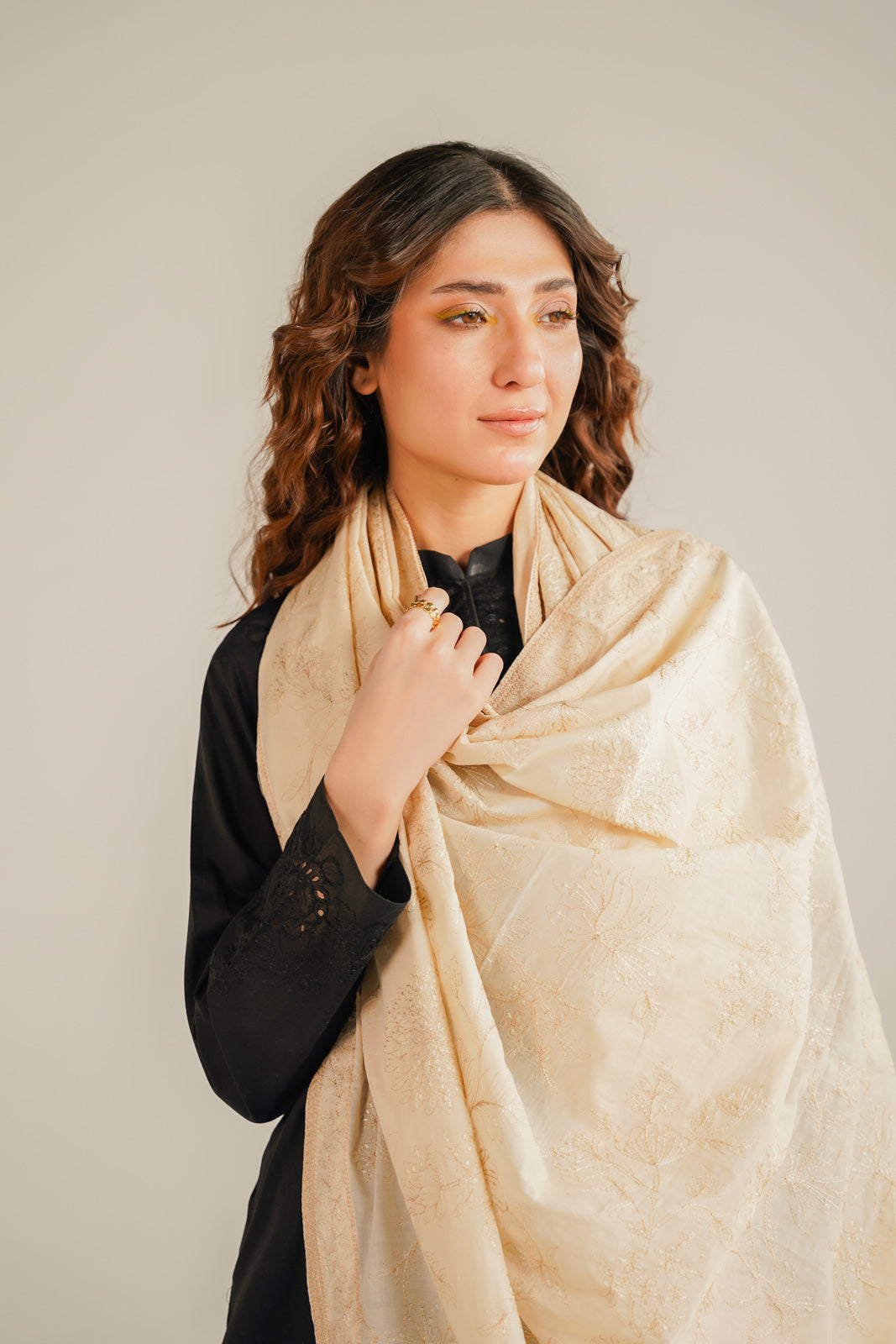 1 Piece Lawn Embroidered Shawl (CH0013)