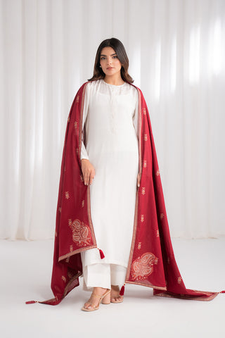 1 Piece Lawn Embroidered Shawl (CH0023)