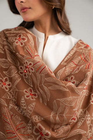 1 Piece Lawn Karandi Embroidered Shawls (CH0029)