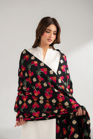 1 Piece Lawn Karandi Embroidered Shawls (CH0030)