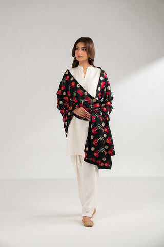 1 Piece Lawn Karandi Embroidered Shawls (CH0030)