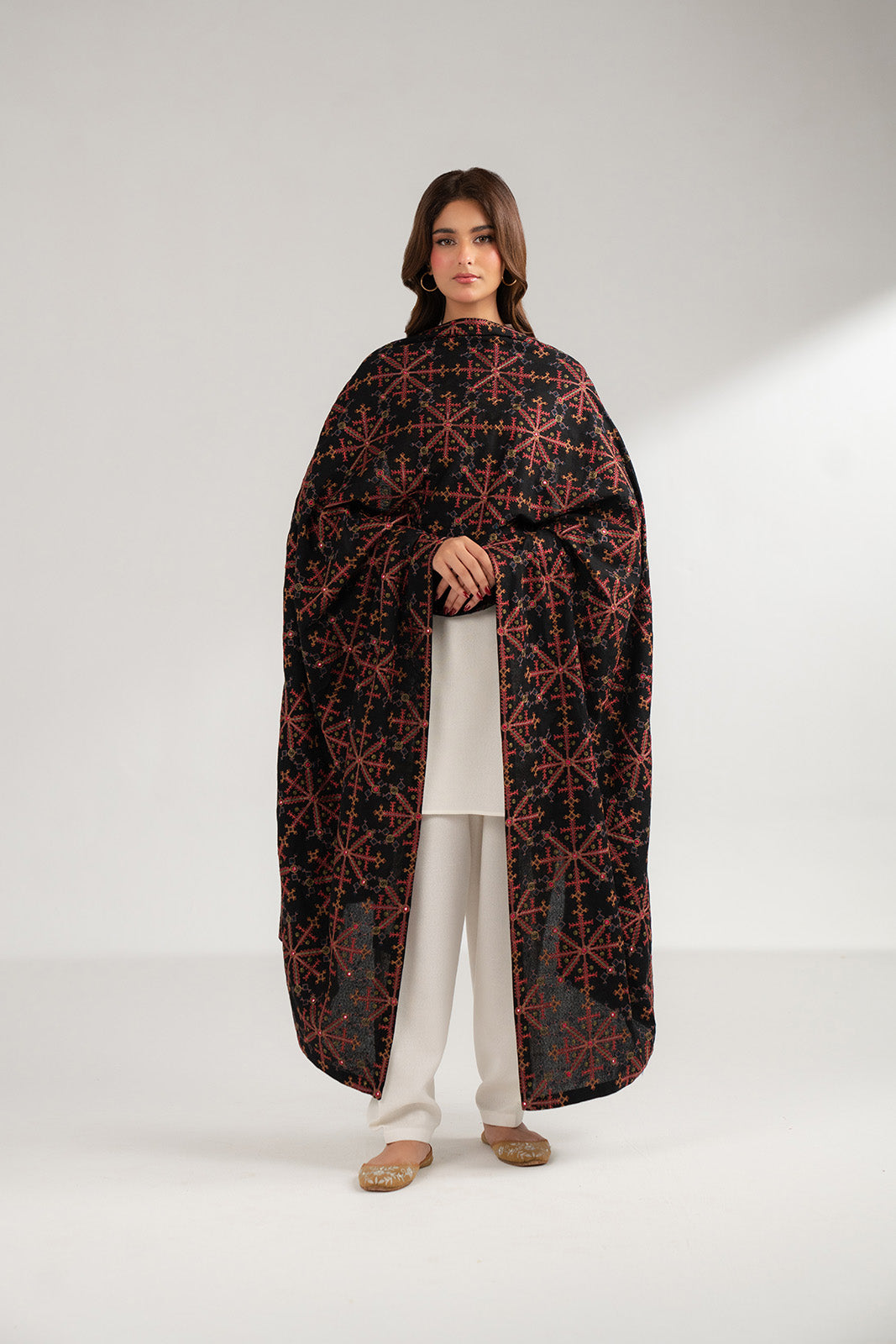 1 Piece Lawn Karandi Embroidered Shawls (CH0031)