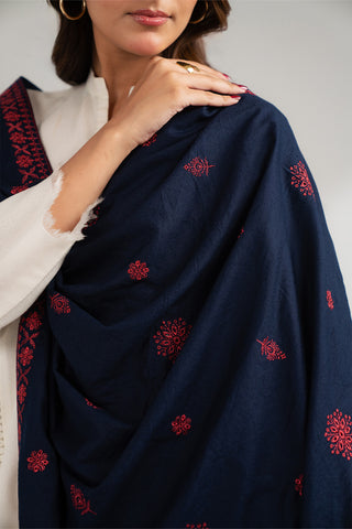 1 Piece Lawn Karandi Embroidered Shawls (CH0033)