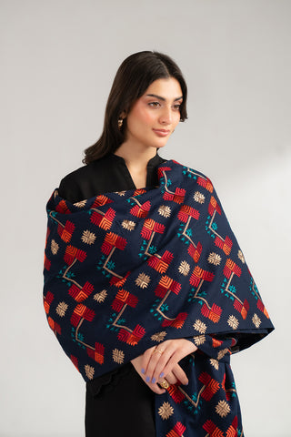 1 Piece Lawn Karandi Embroidered Shawls (CH0034)