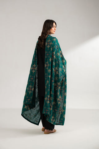 1 Piece Lawn Karandi Embroidered Shawls (CH0037)