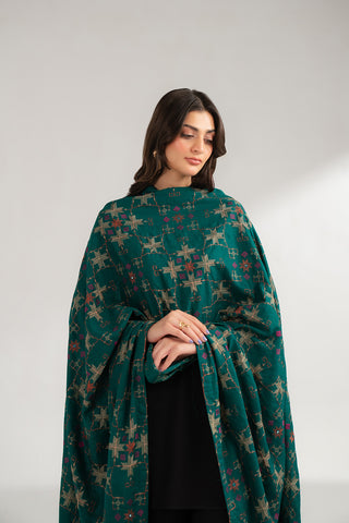1 Piece Lawn Karandi Embroidered Shawls (CH0037)