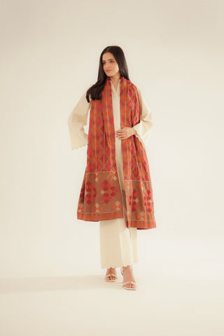 Shawls Lawn Karandi Embroidered Suit (CH0039)