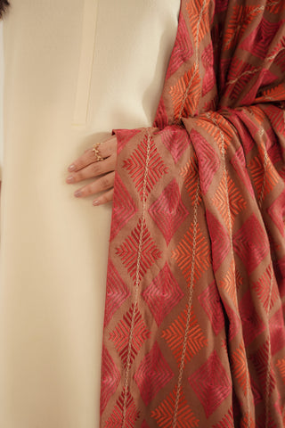 Shawls Lawn Karandi Embroidered Suit (CH0039)