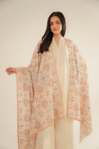 Shawls Lawn Karandi Embroidered Suit (CH0040)