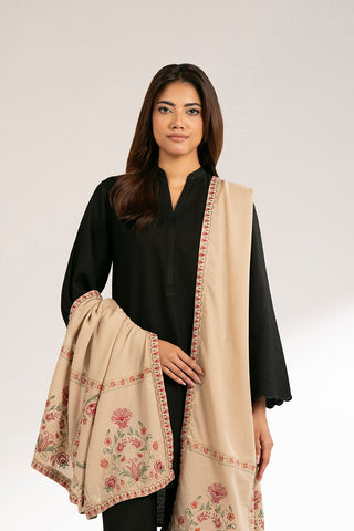 1 Piece Lawn Karandi Embroidered Shawls (CH0043)