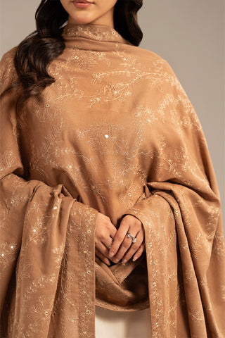 1 Piece Lawn Karandi Embroidered Shawls (CH0045)