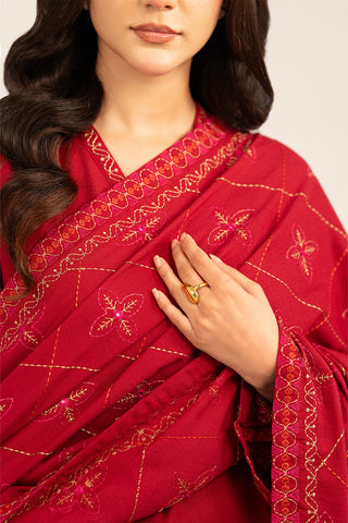 1 Piece Lawn Karandi Embroidered Shawls (CH0046)