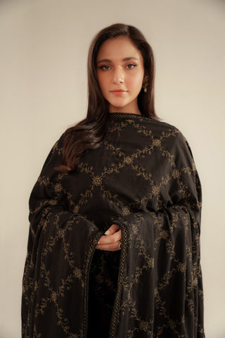 1 Piece Lawn Karandi Embroidered Shawls (CH0048)