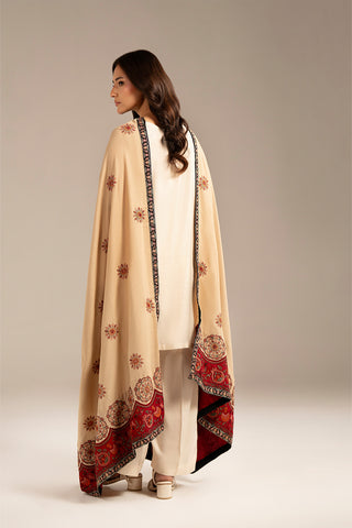 1 Piece Lawn Karandi Embroidered Shawls (CH0049)
