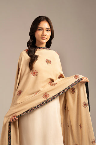 1 Piece Lawn Karandi Embroidered Shawls (CH0049)