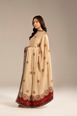 1 Piece Lawn Karandi Embroidered Shawls (CH0049)