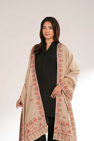 1 Piece Lawn Karandi Embroidered Shawl (CH0050)