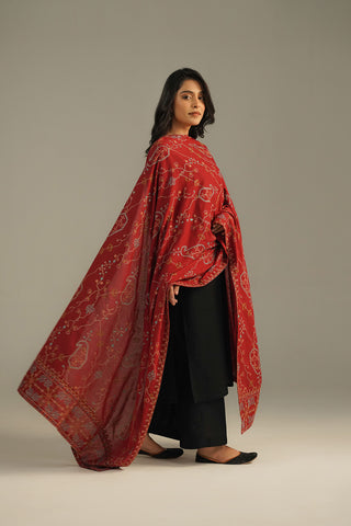 1 Piece Lawn Karandi Embroidered Shawls (CH0051)