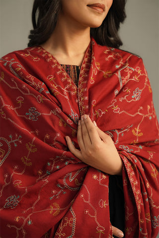 1 Piece Lawn Karandi Embroidered Shawls (CH0051)