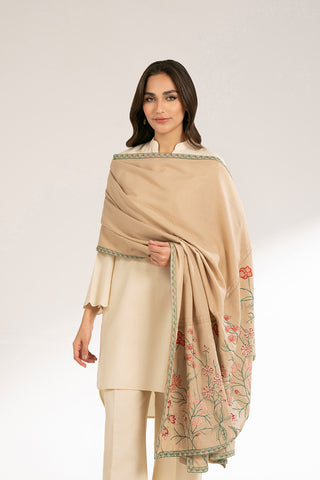 1 Piece Lawn Karandi Embroidered Shawls (CH0052)