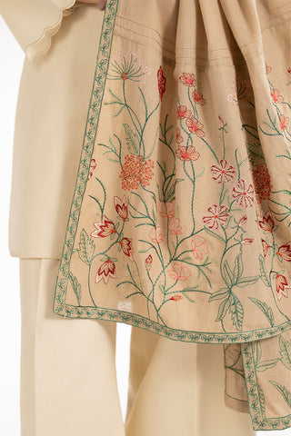 1 Piece Lawn Karandi Embroidered Shawls (CH0052)