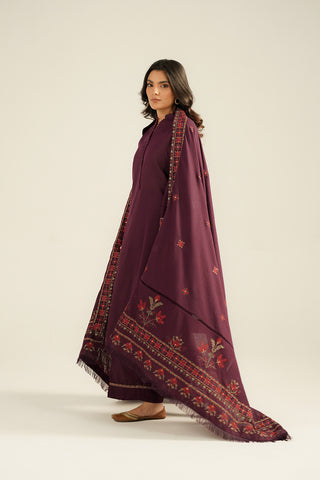 1 Piece Lawn Karandi Embroidered Shawls (CH0053)