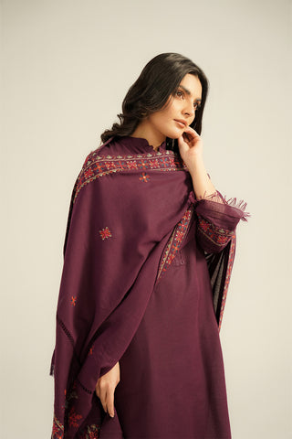 1 Piece Lawn Karandi Embroidered Shawls (CH0053)