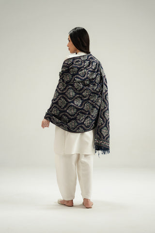 1 Piece Lawn Karandi Embroidered Shawl (CH0093)
