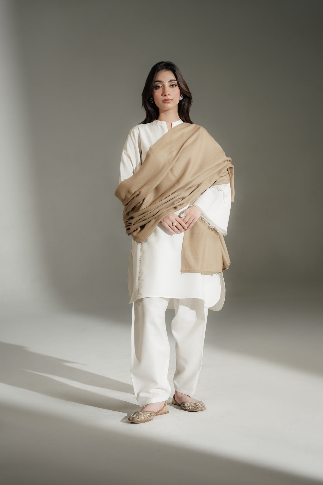 1 Piece Nepali Wool Solid Stole (CO0062)