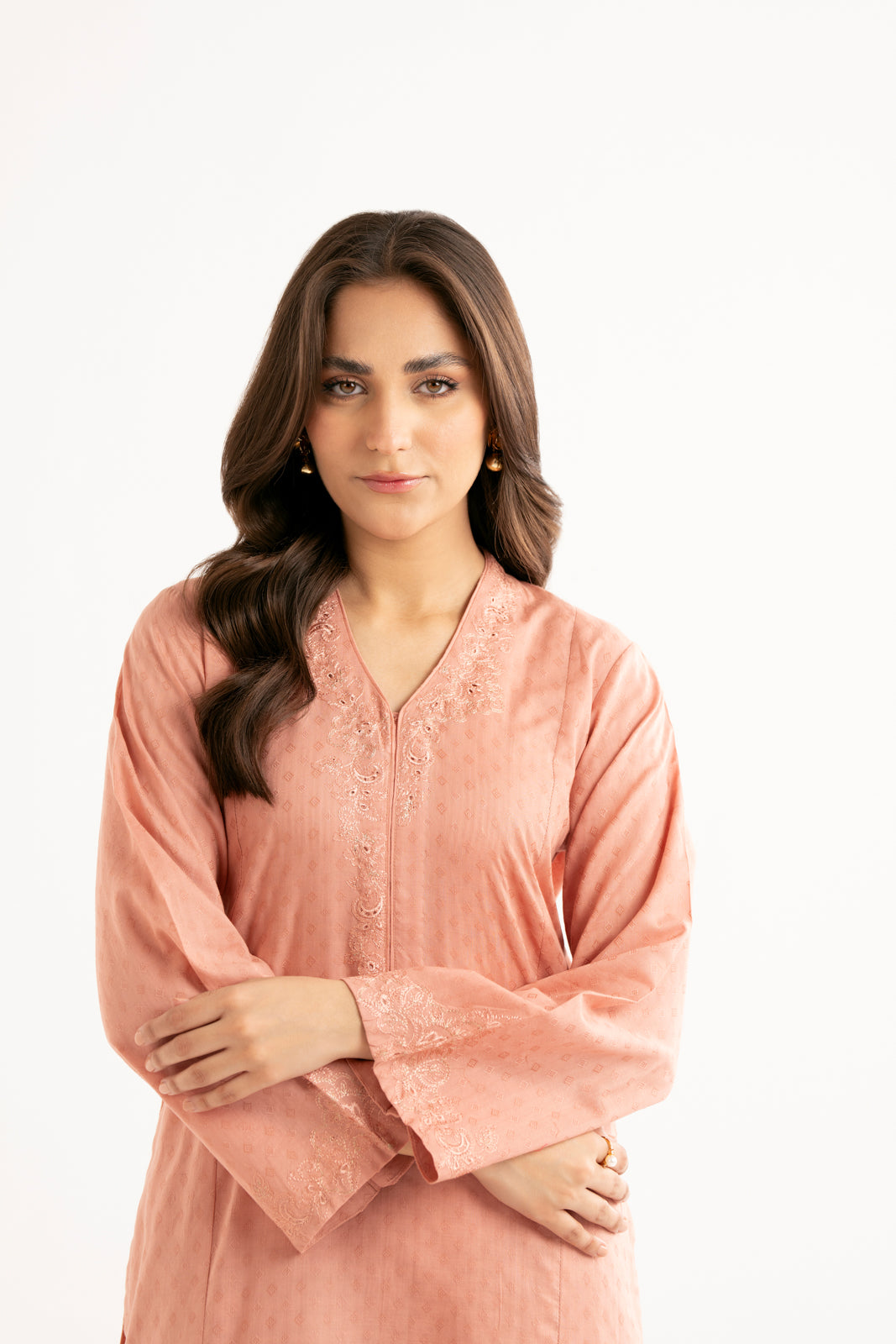 2 Piece Cotton Embroidered Suit (CP0039)