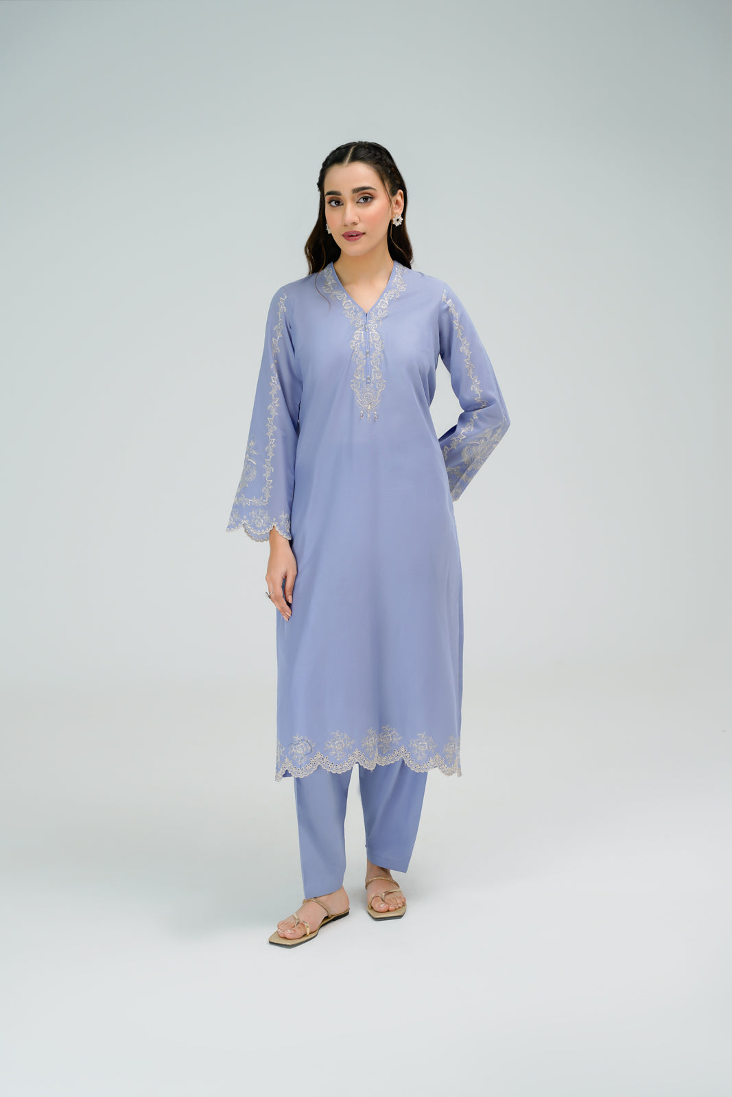 2 Piece Lawn Embroidered Suit (CP0041)
