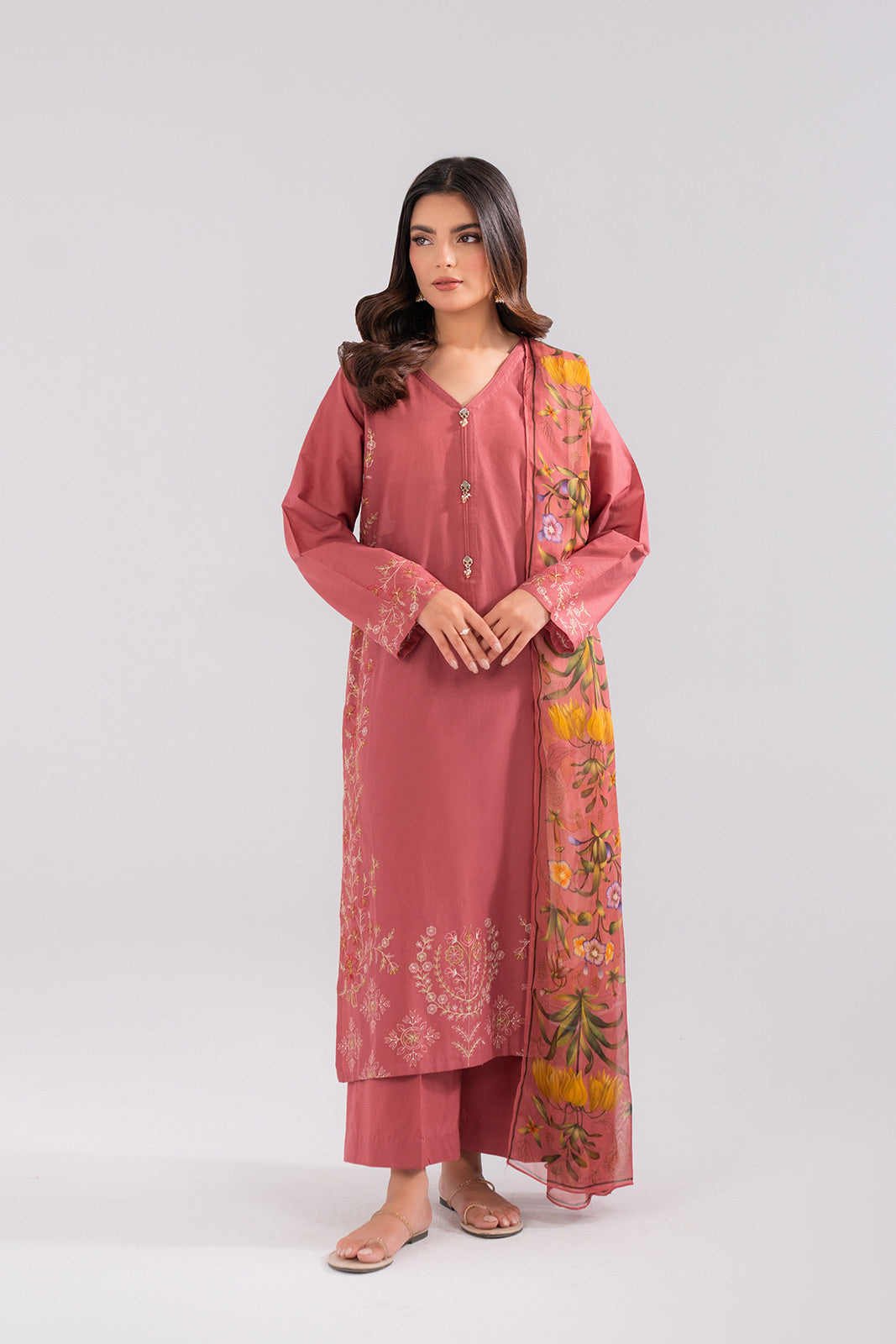 3 Piece Lawn Embroidered Suit (CP0188)