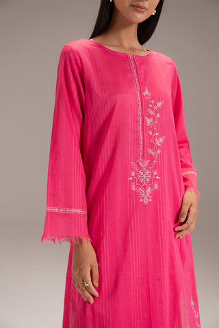 2 Piece Cotton Jacquard Embroidered Suit (CP0209)