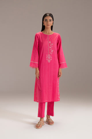 2 Piece Cotton Jacquard Embroidered Suit (CP0209)