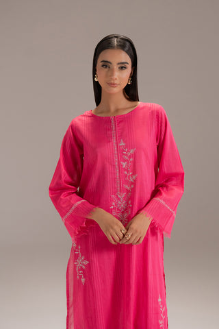 2 Piece Cotton Jacquard Embroidered Suit (CP0209)