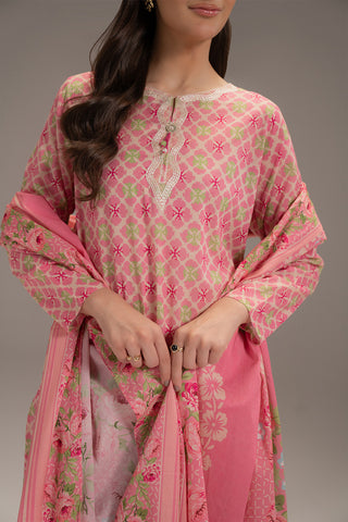 3 Piece Printed Lawn Embroidered Suit (CP0211)