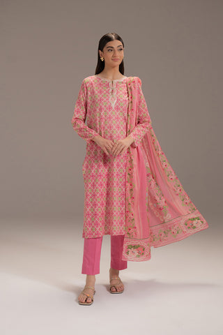 3 Piece Printed Lawn Embroidered Suit (CP0211)