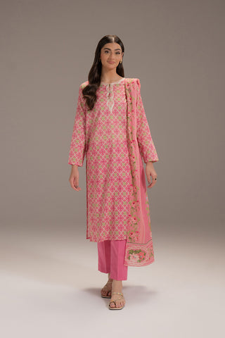 3 Piece Printed Lawn Embroidered Suit (CP0211)