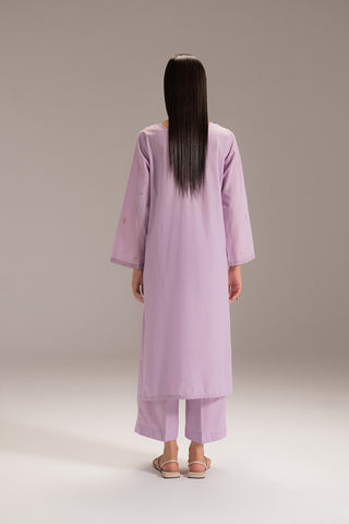 2 Piece Strip Cotton Embroidered Suit (CP0217)
