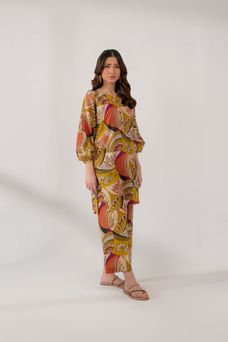2 Piece Printed Slub Khaddar Printed (CP0218)
