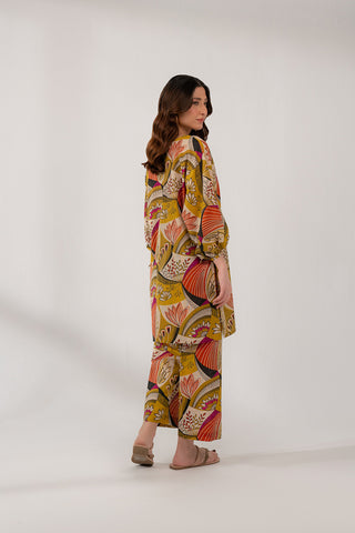 2 Piece Printed Slub Khaddar Printed (CP0218)