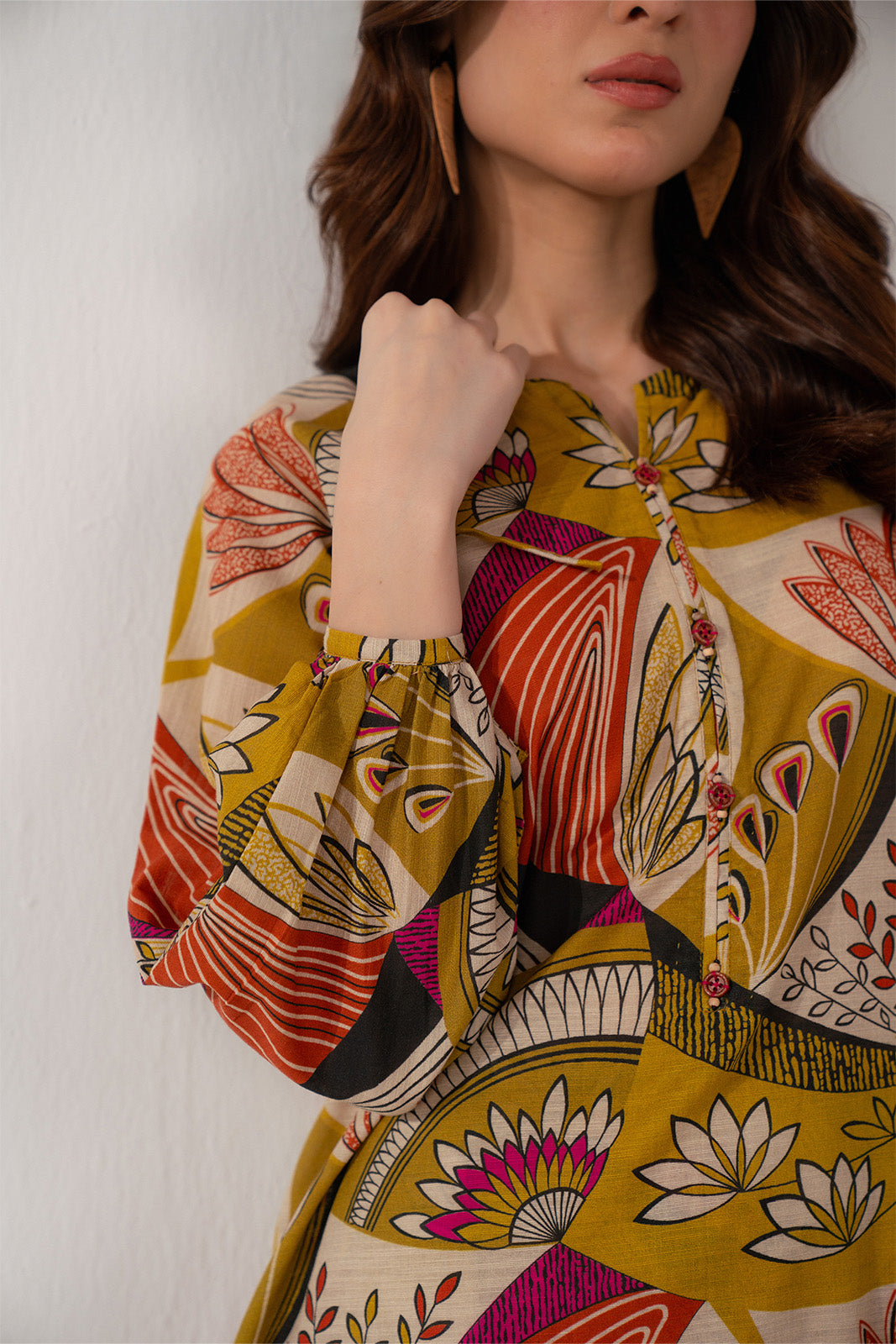 2 Piece Printed Slub Khaddar Printed (CP0218)