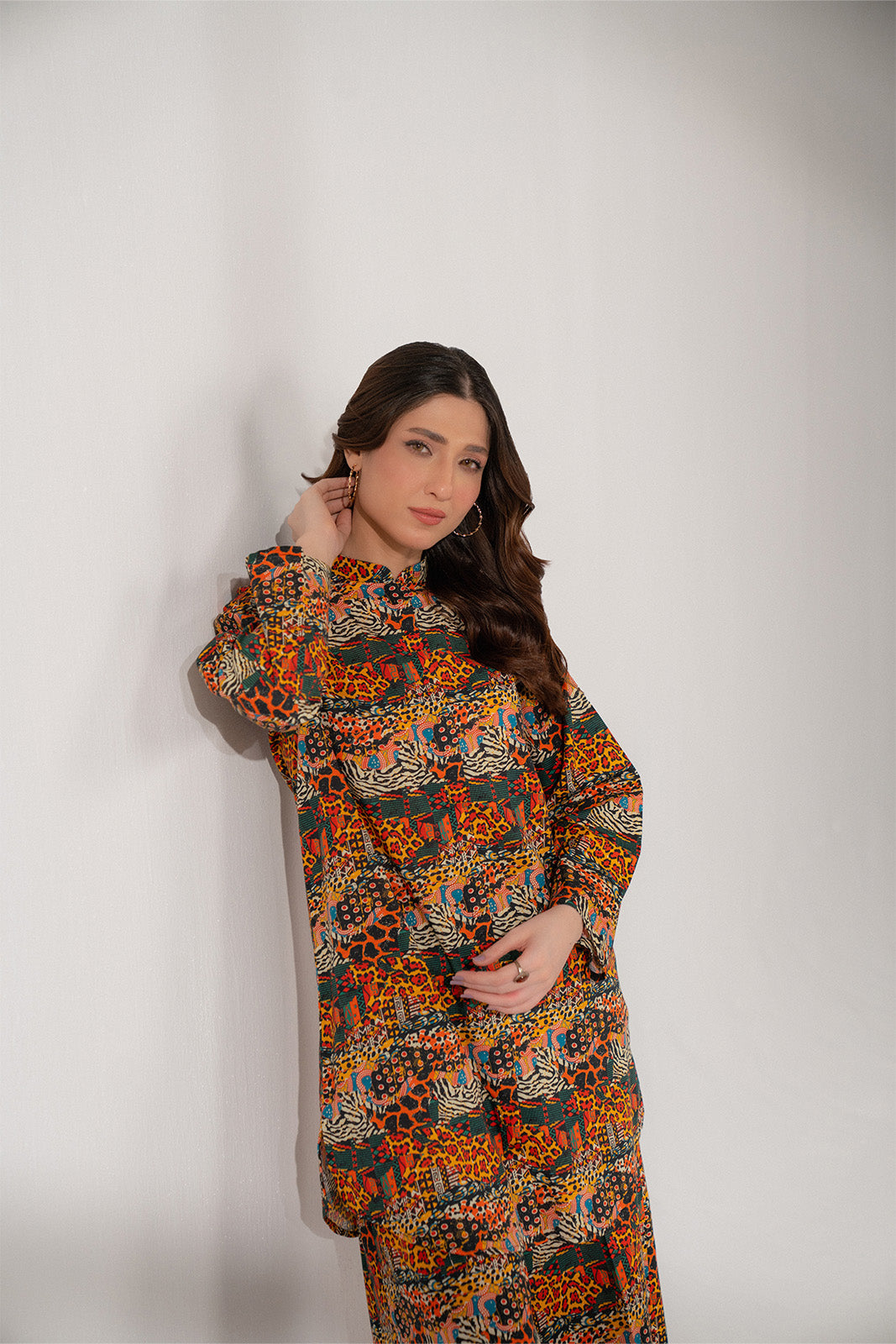 2 Piece Printed Slub Khaddar Printed (CP0219)