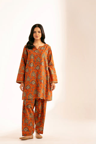 2 Piece Printed Slub Khaddar Printed (CP0224)