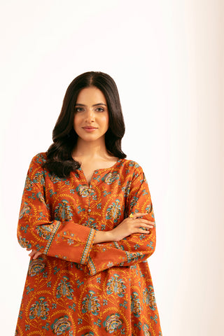 2 Piece Printed Slub Khaddar Printed (CP0224)