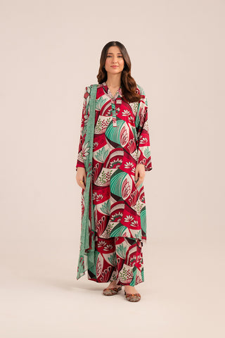 3 Piece Printed Viscose Linen Printed (CP0228)