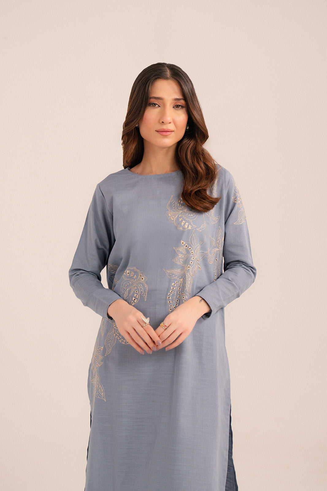 2 Piece Slub Khaddar Embroidered (CP0229)