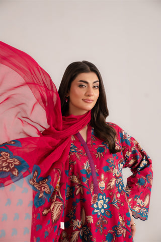 3 Piece Printed Slub Khaddar Printed (CP0238)