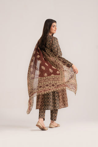 3 Piece Printed Slub Khaddar Printed (CP0239)