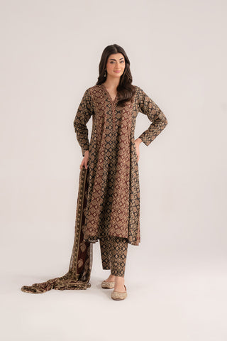 3 Piece Printed Slub Khaddar Printed (CP0239)